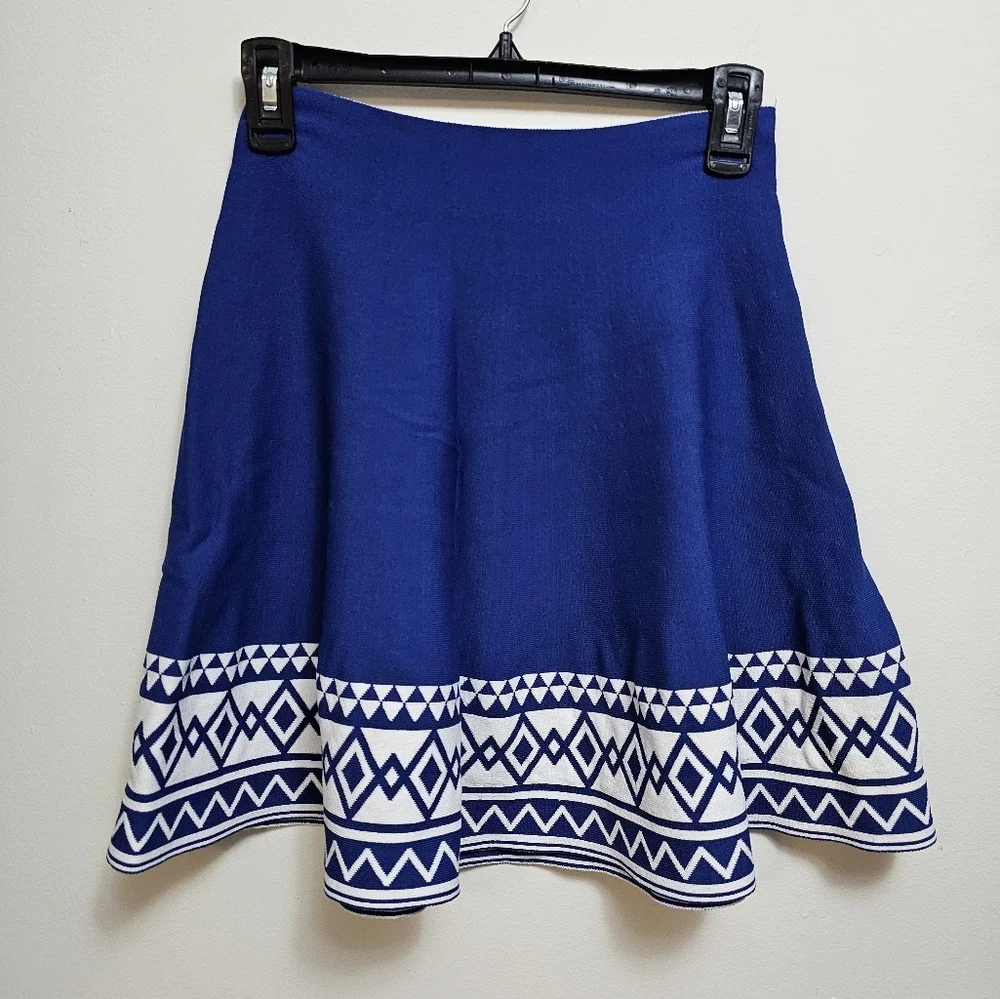 Blue Rain‎ Medium mini skater skirt blue/white